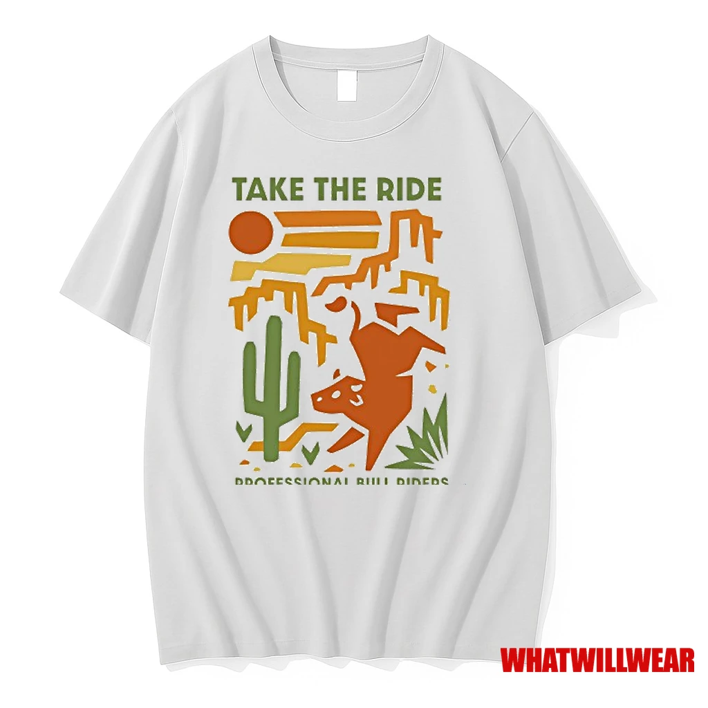 Professional Bull Riders Take The Ride Desert Abstract Shirts
