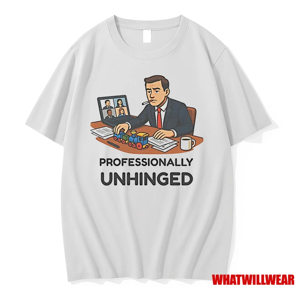 Professionally Unhinged Office Life Stress Relief Shirts
