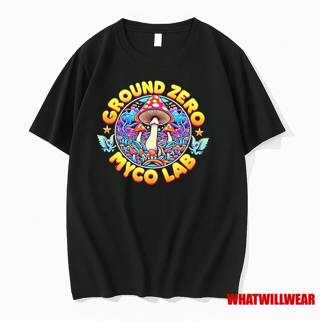 Psychedelic Mushroom Forest Ground Zero Myco Lab Shirts