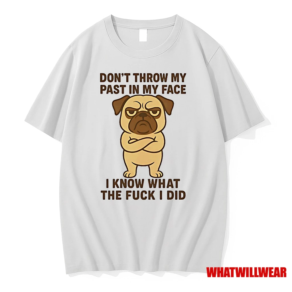Pug Dont Throw My Past In My Face I Know What The Fuck I Did Shirts