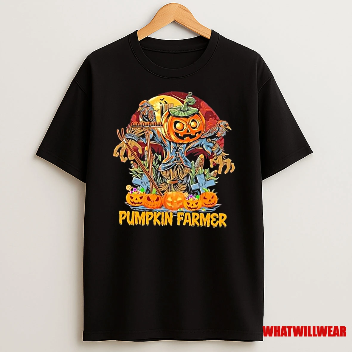 Pumpkin Farmer Halloween Spooky Harvest Fall Shirts