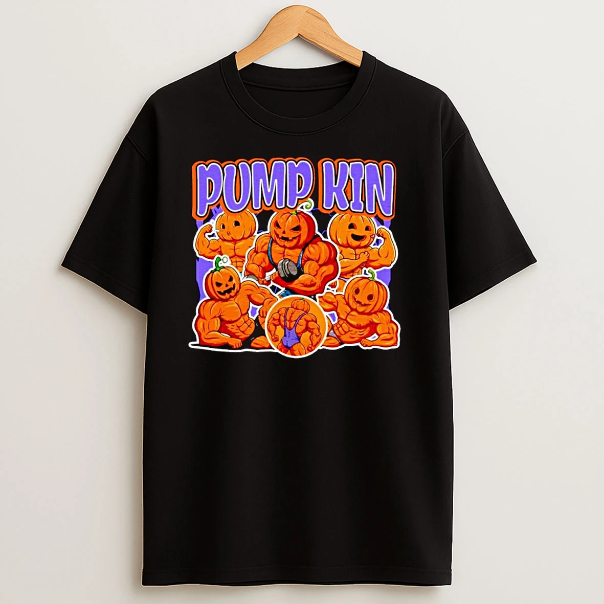 Pumpkin Fitness Funny Halloween Ornaments T Shirts