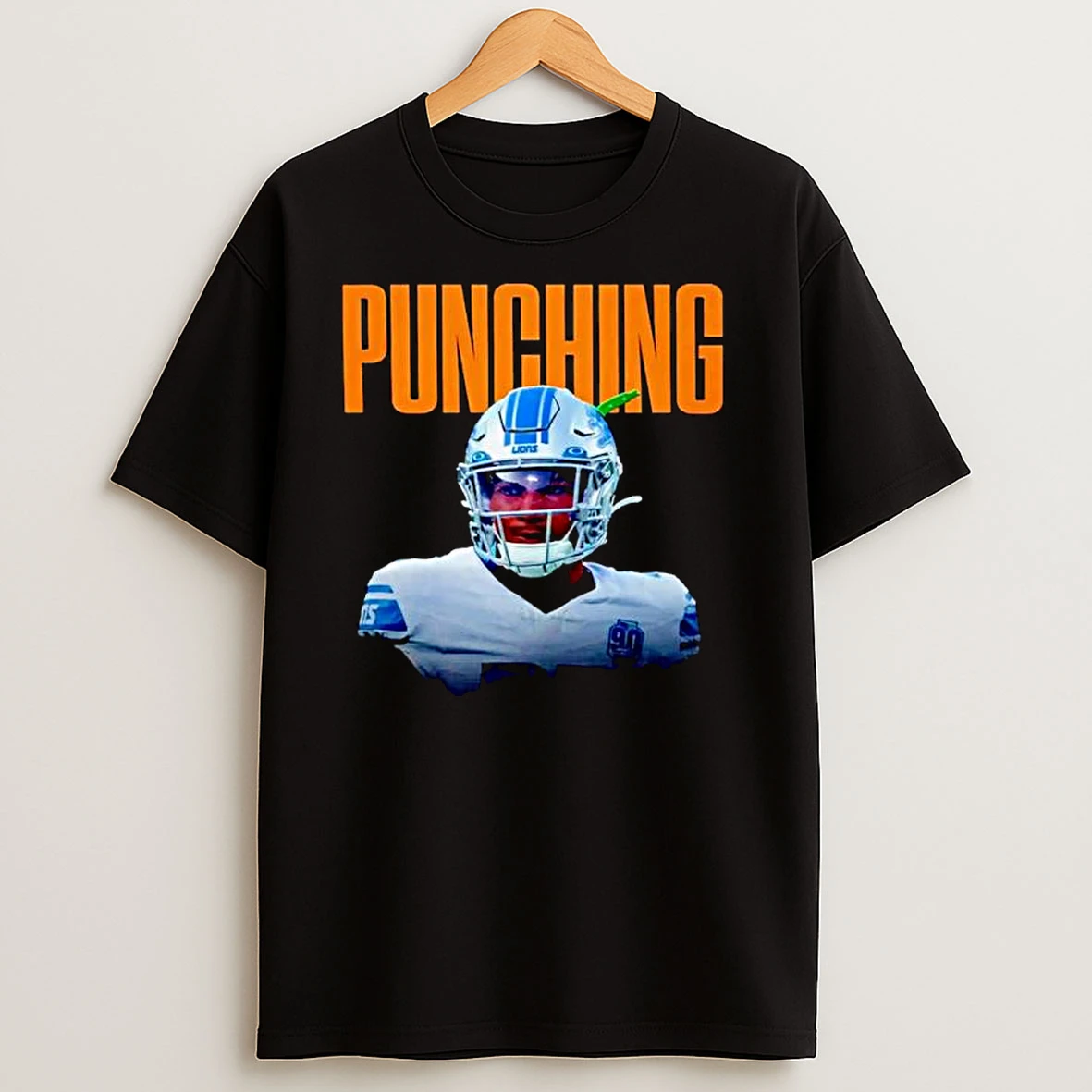 Punching Brian Branch Nfl Detroit Lions Ornaments T Shirts