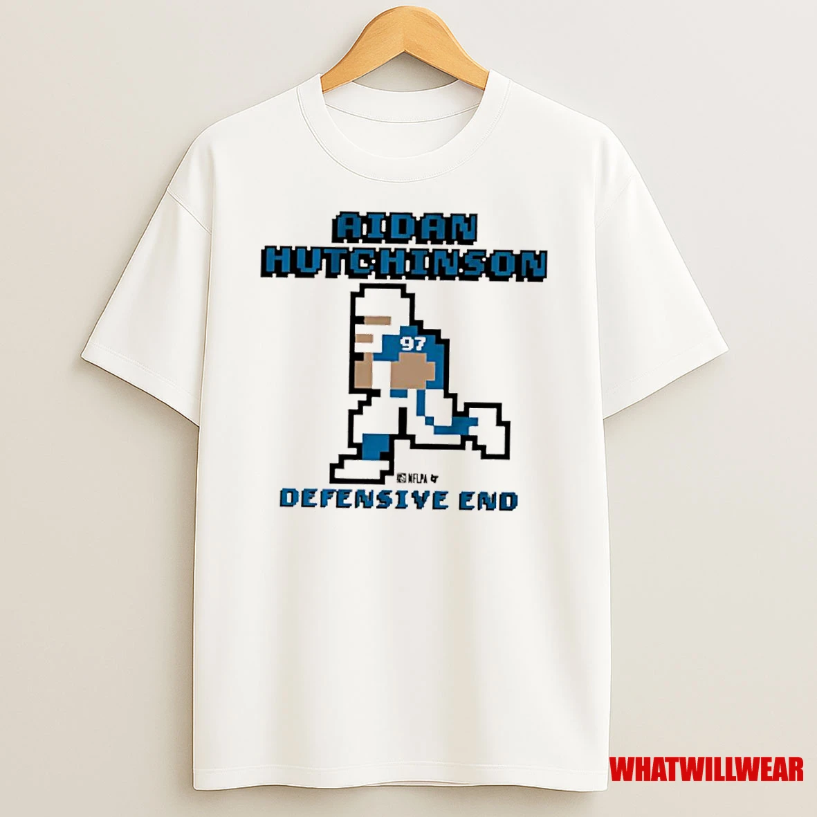 Quaterback Aidan Hutchinson Detroit Lions Defensive End Retro Baller Shirts