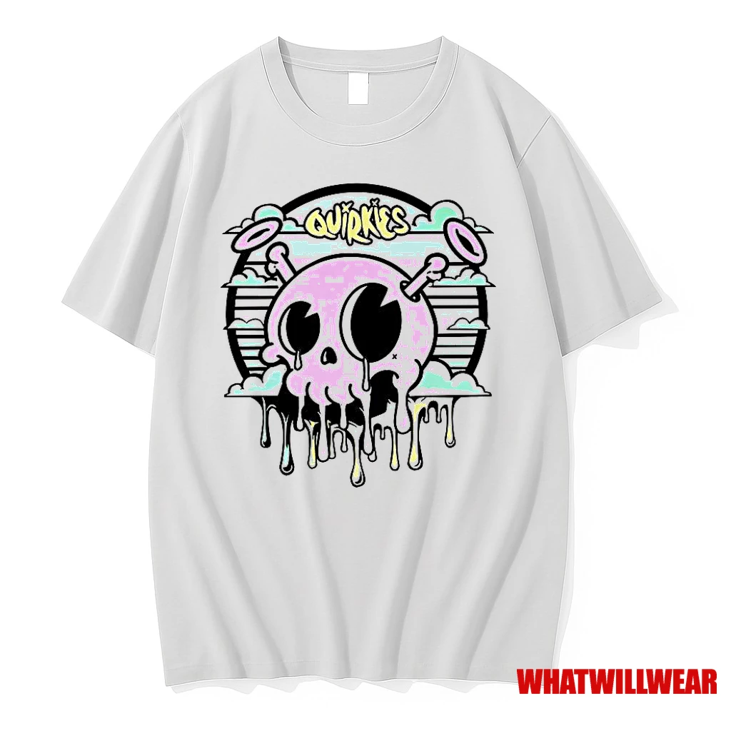 Quirkies Skull Two Crossbones Melting Vintage Shirts