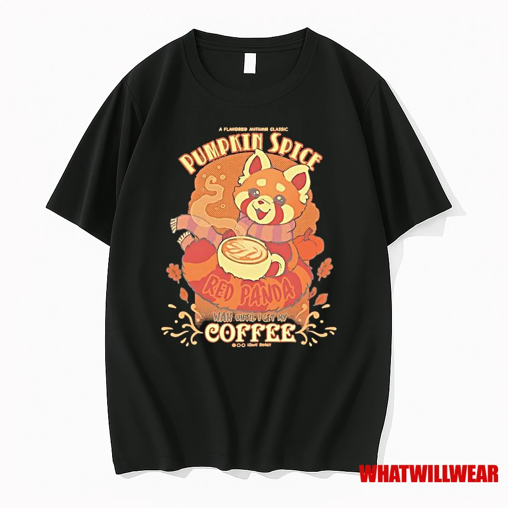 Raccoon Pumpkin Spice Panda Wah Until I Het My Coffee Shirts
