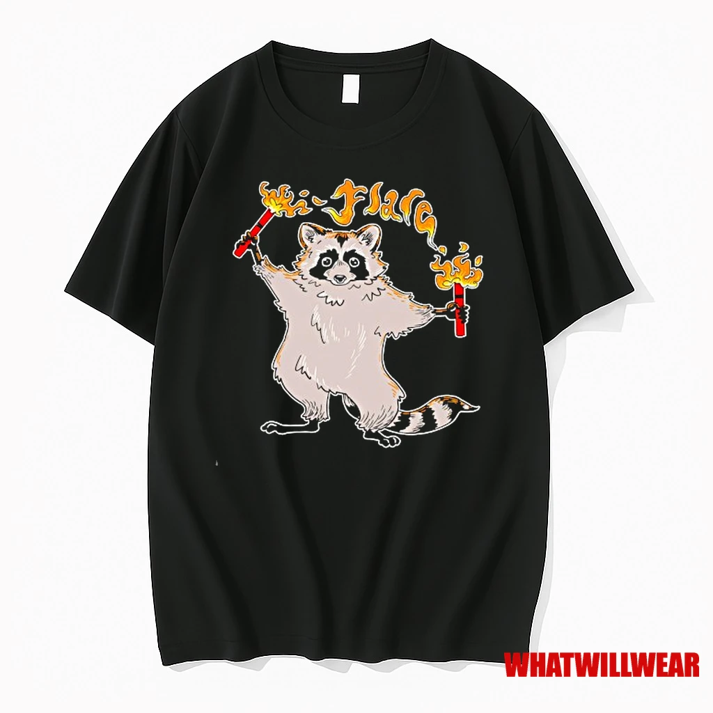 Raccoon Fire Dancing Flare Shirts