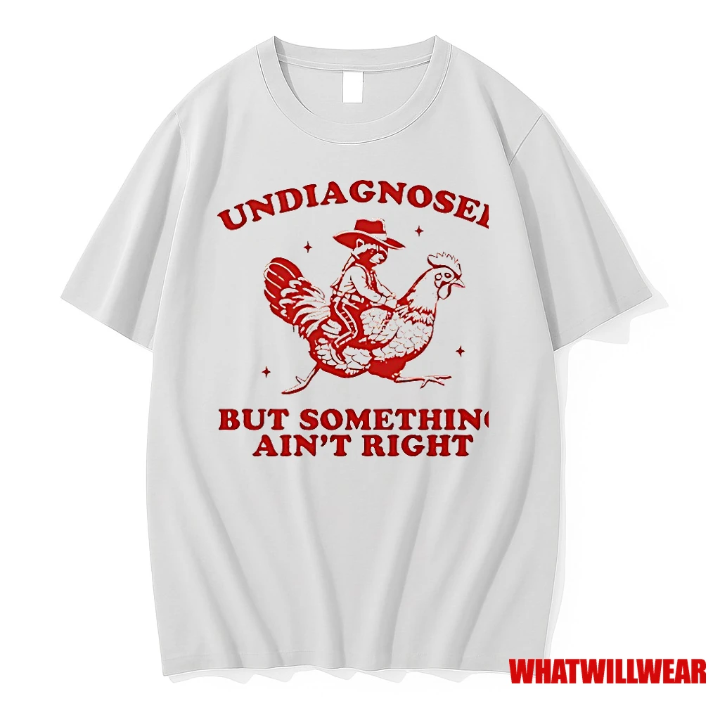 Raccoon Riding Chicken Undiagnosed But Something Aint Right Shirts