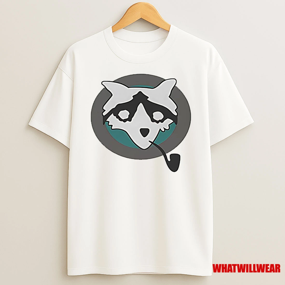 Raccoon Smoking Pipe Shirts