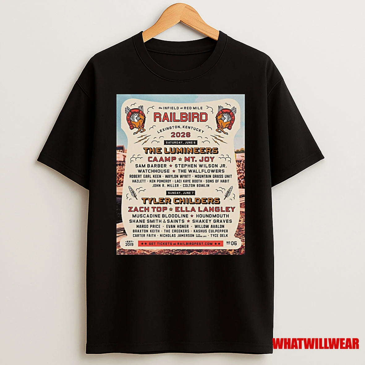 Railbird Lexington Kentucky June 6 2026 The Lumineers June 7 Tyler Childers Shirts