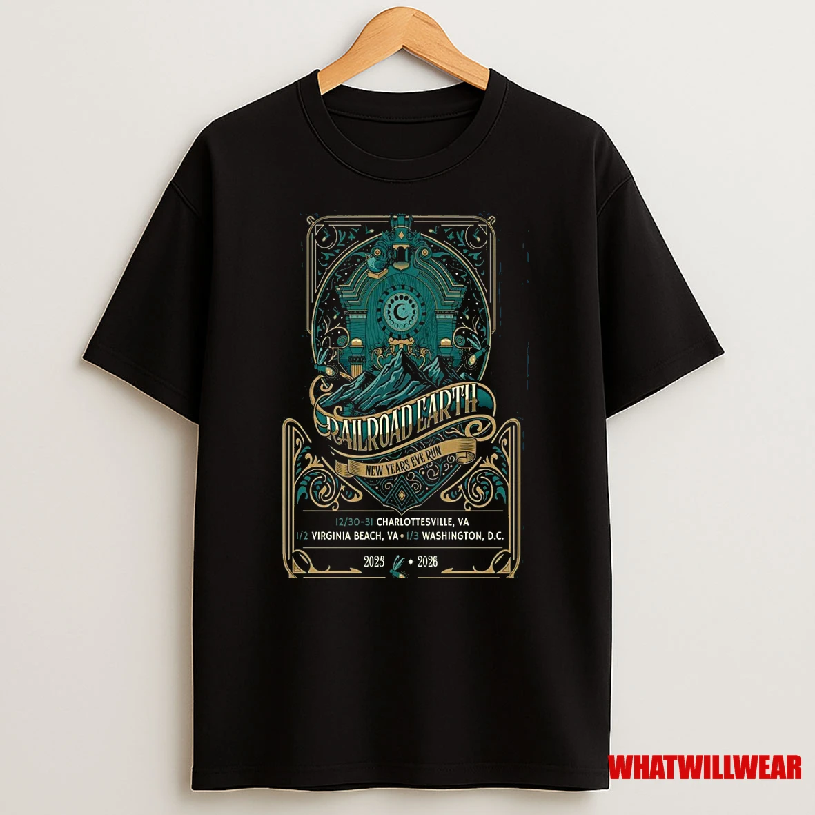 Railroad Earth Dec 30 31 2025 Charlottesville Va Shirts