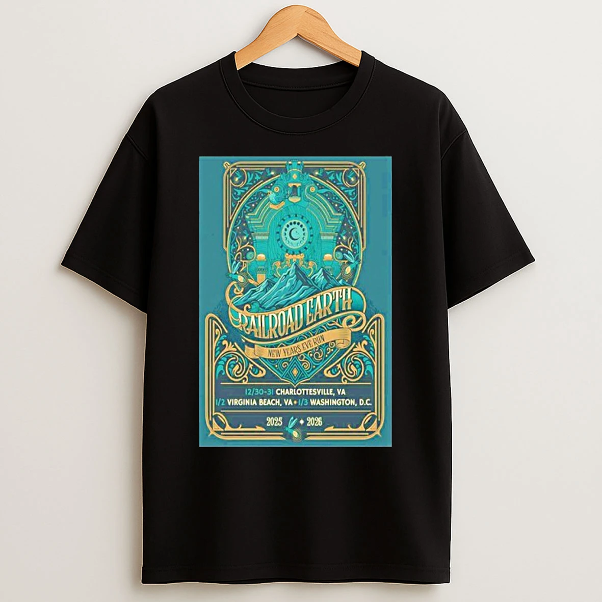 Railroad Earth Dec 30 31 2025 Charlottesville Va T Shirts
