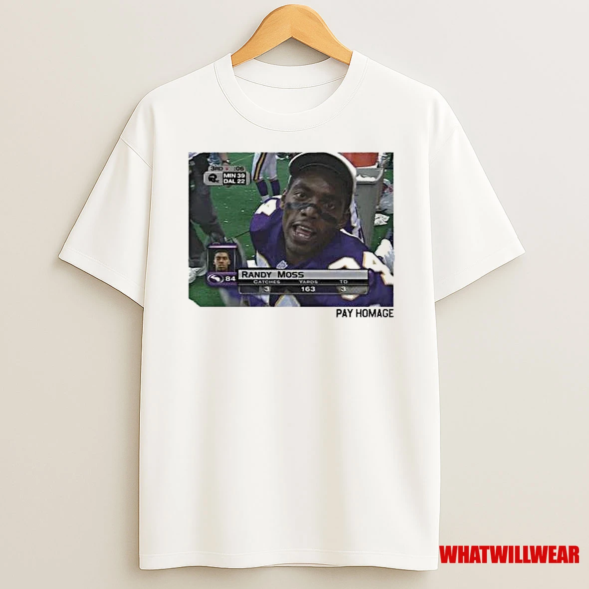 Randy Moss Minnesota Vikings Homage Pay Homage Tri Blend Shirts