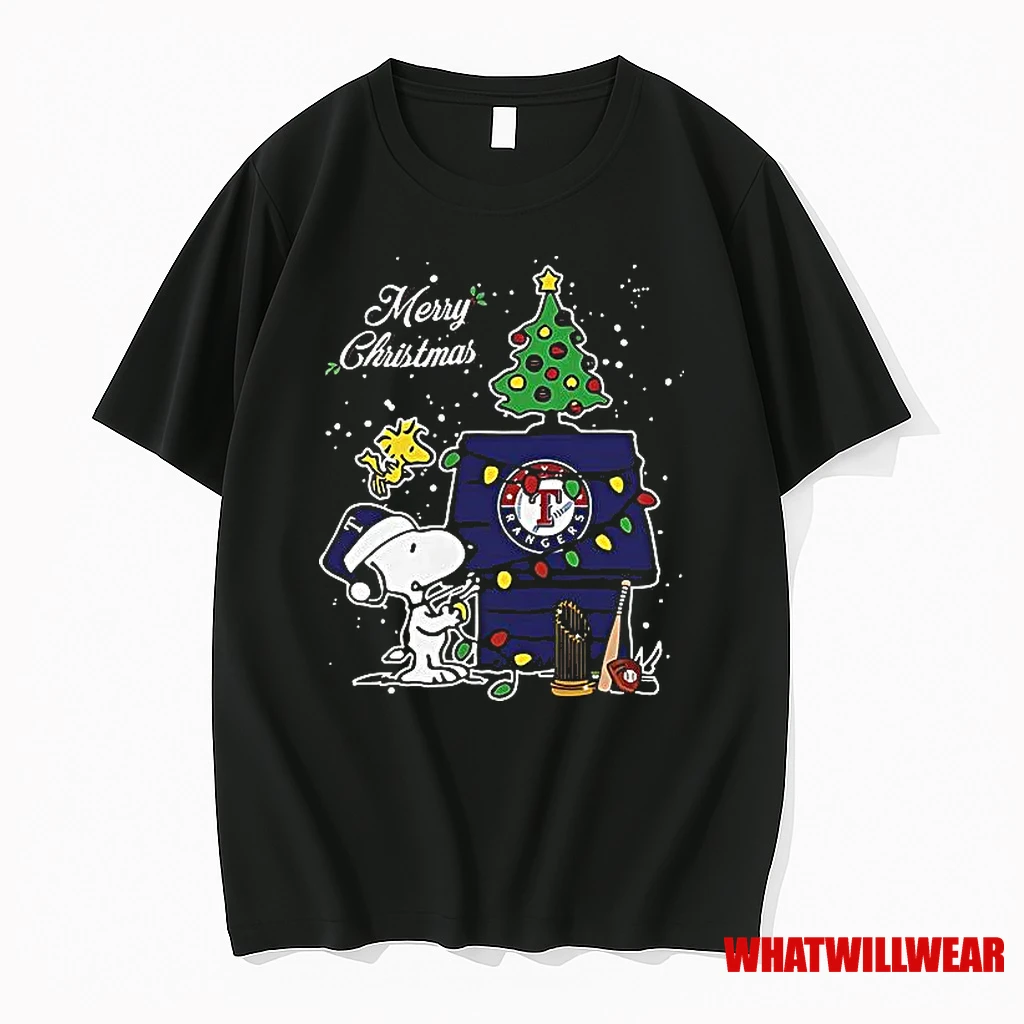 Rangers Shop Merry Christmas With Snoopy Baby Texas Rangers Shirts