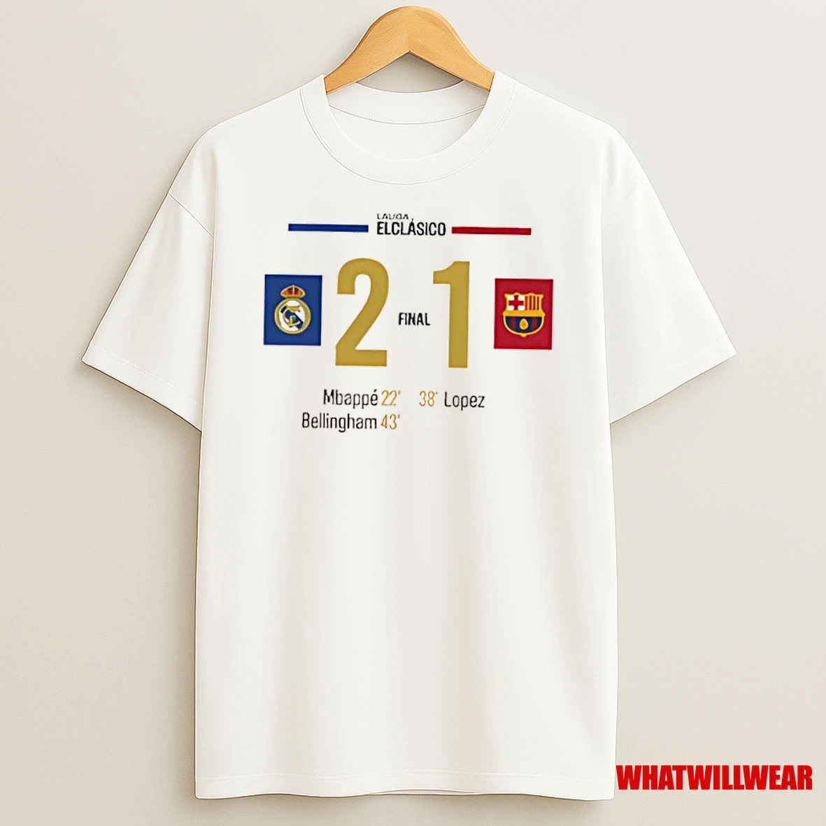 Real Madrid 21 Barcelona El Clasico 2025 Victory Shirts