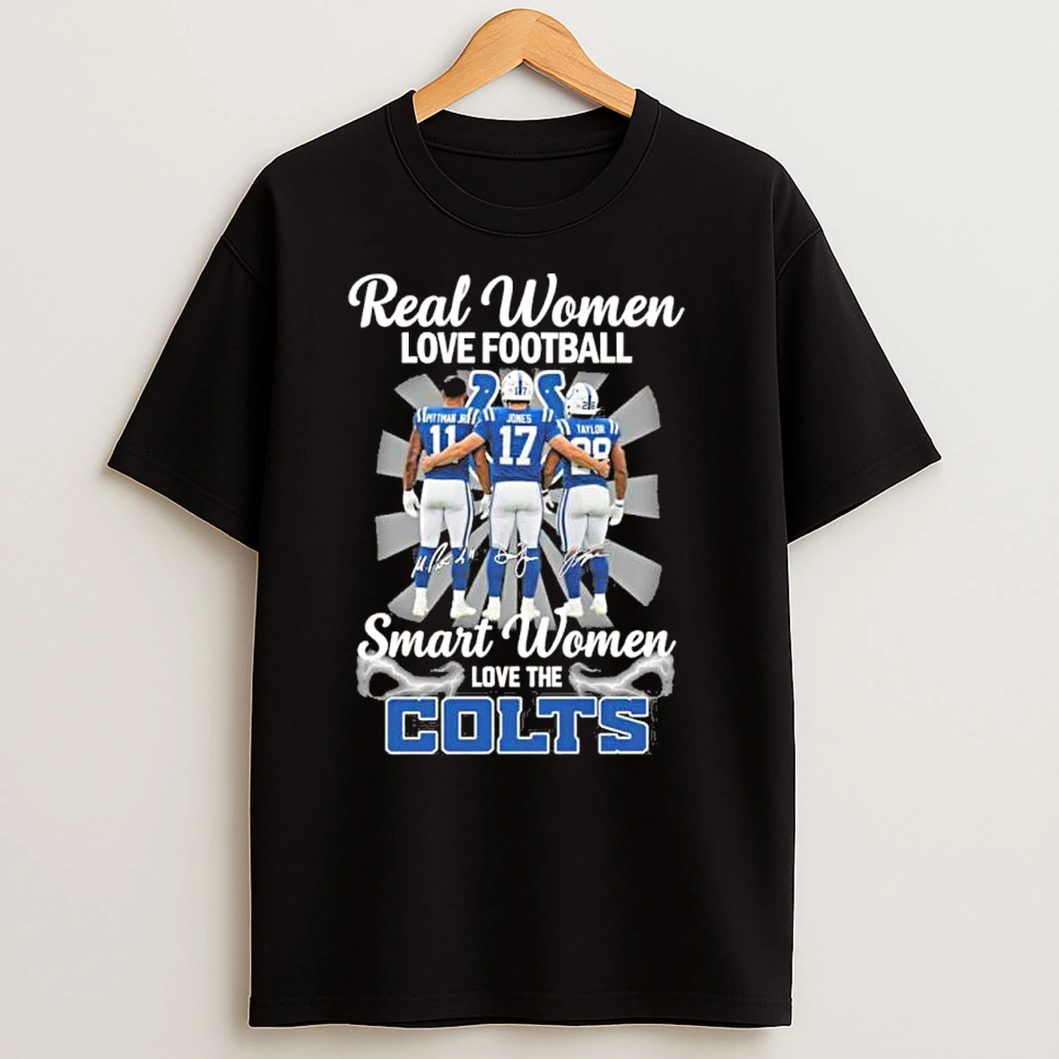 Real Women Love Football Smart Women Love The Indianapolis Colts Player T Shirts