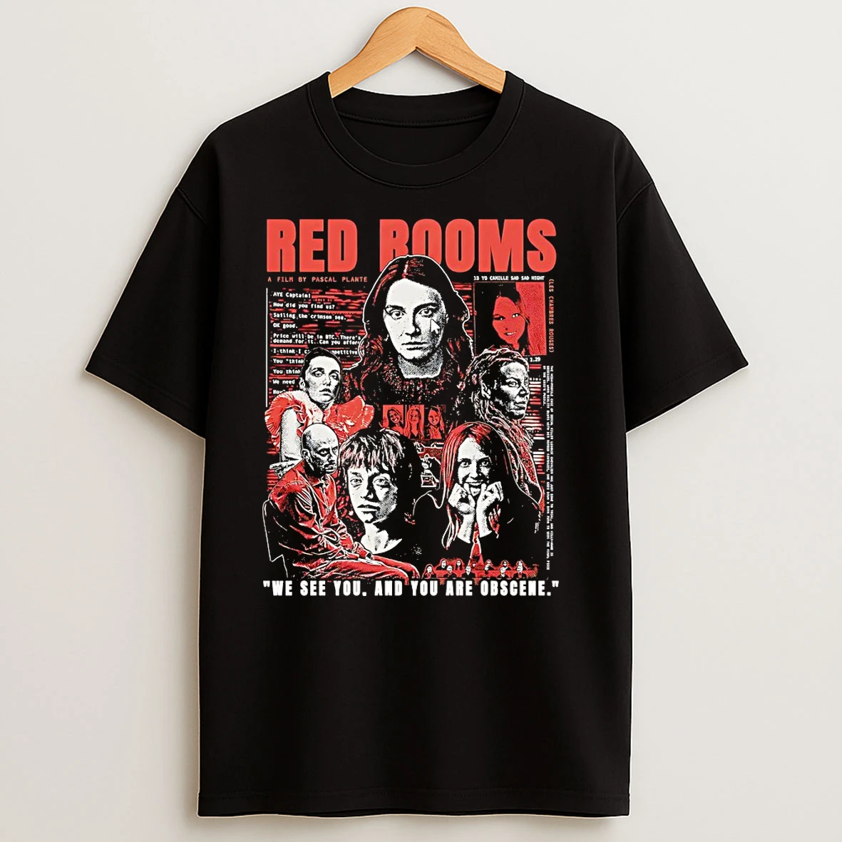 Red Booms We See You And You Are Obscene T Shirts
