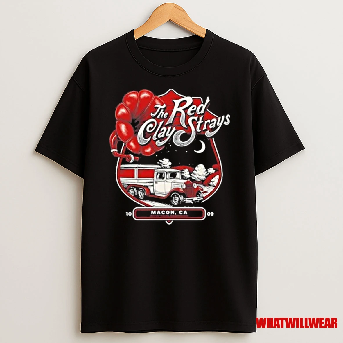Red Clay Strays Oct 09 2025 Atrium Health Amphitheater Macon Ga Shirts