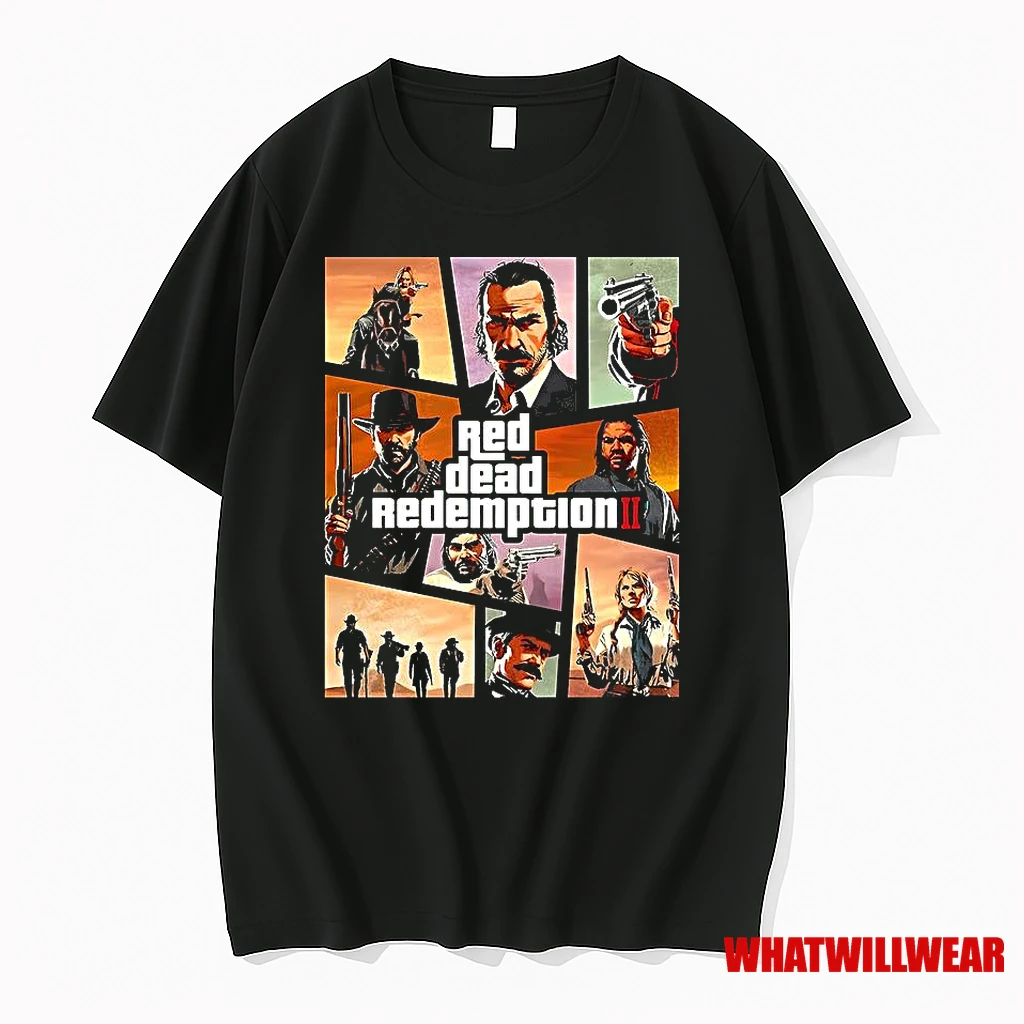 Red Dead Redemption Ii Gaming Retro 90s Classic Gta Style Shirts