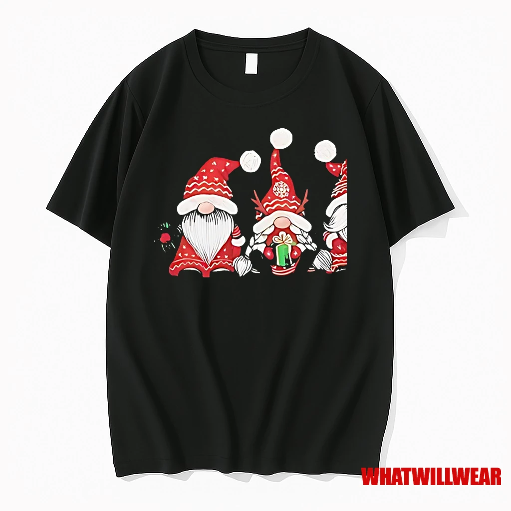 Red Nordic Gnome Family Christmas Shirts