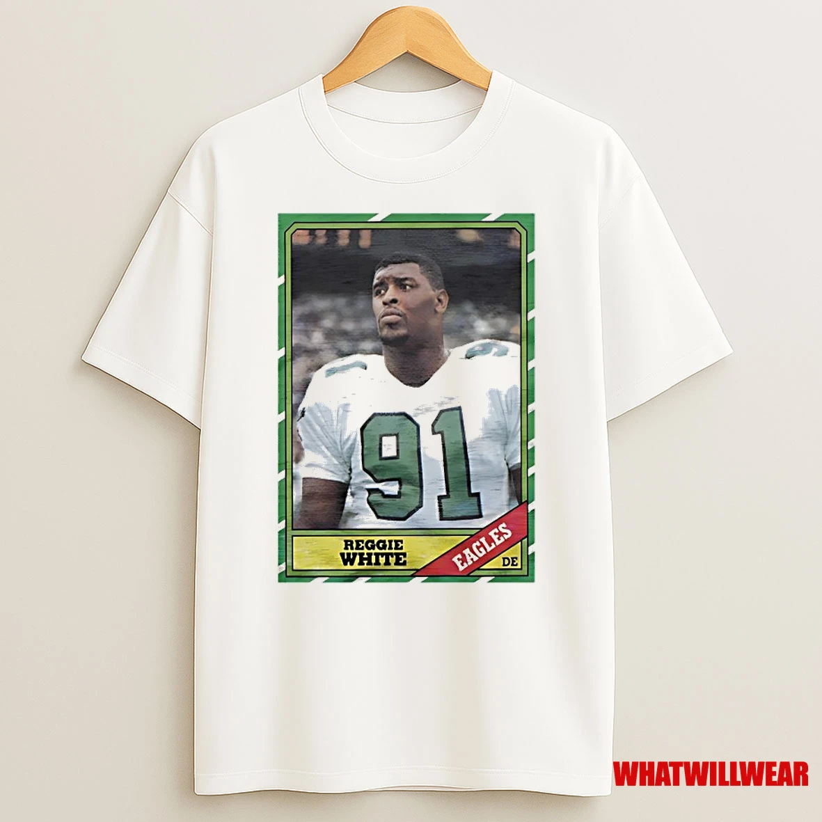 Reggie White Philadelphia Eagles 1986 Nfl Football Card Shirts