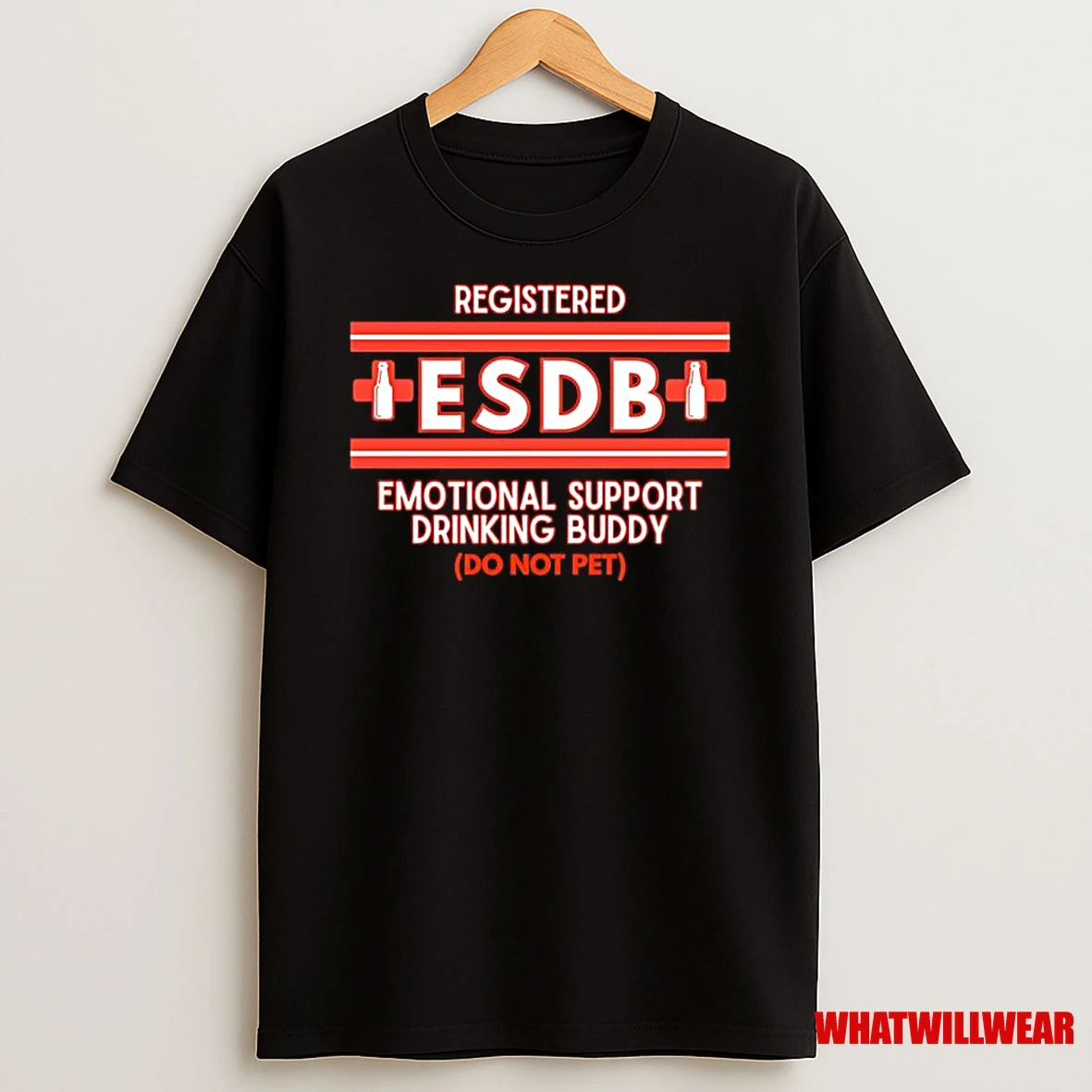 Registered Esdb Emotional Support Drinking Buddy Shirts