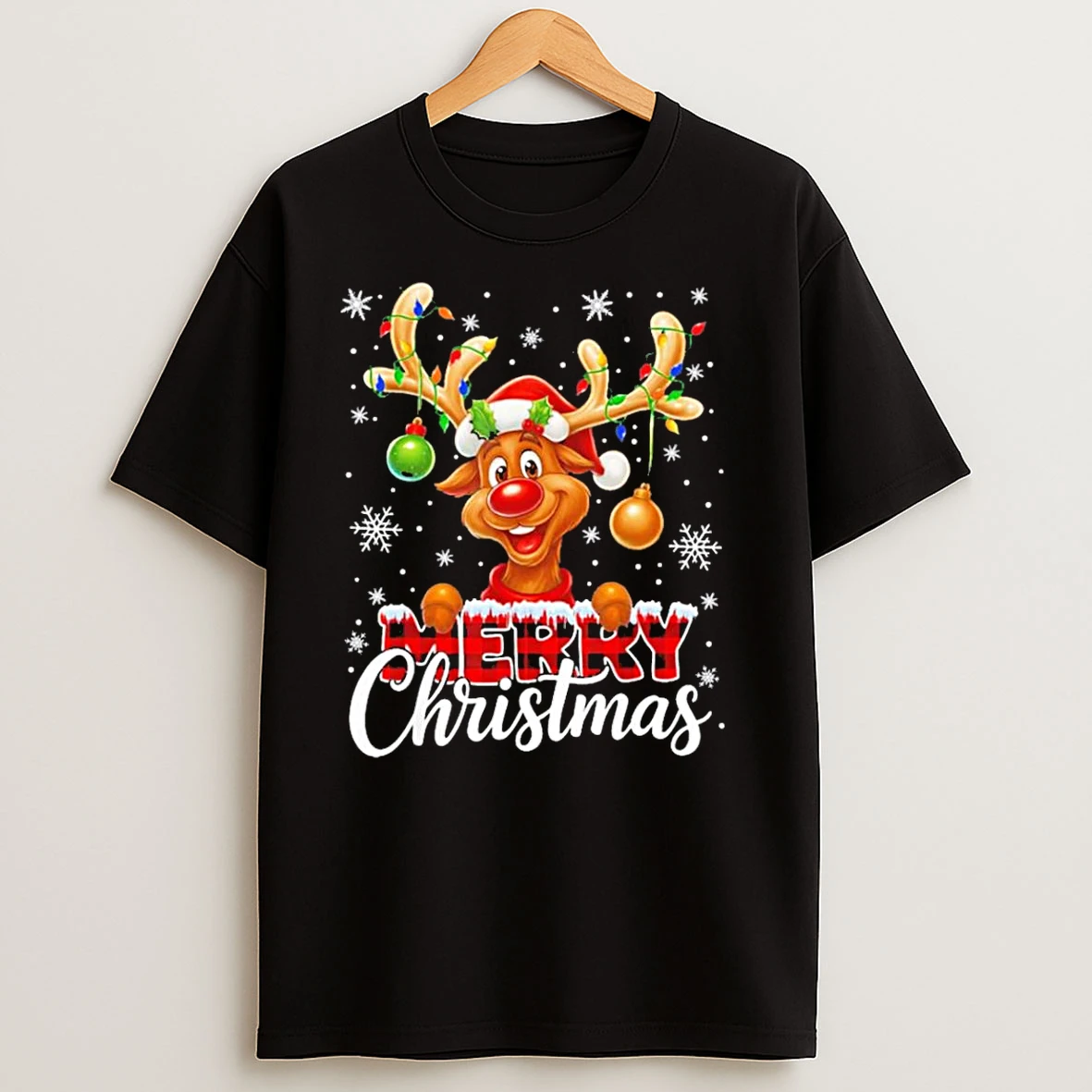 Reindeer Merry Christmas 2025 T Shirts