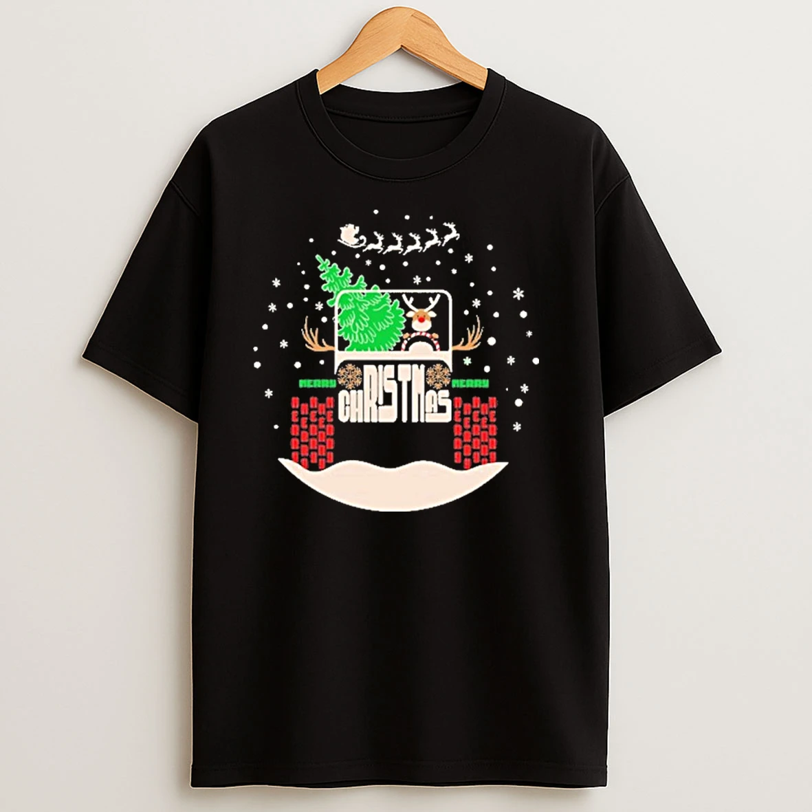 Reindeer Off Road Car Christmas Truck T Shirts