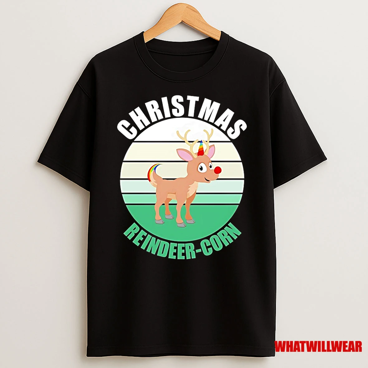 Reindeer Corn Rainbow Nose Christmas Shirts