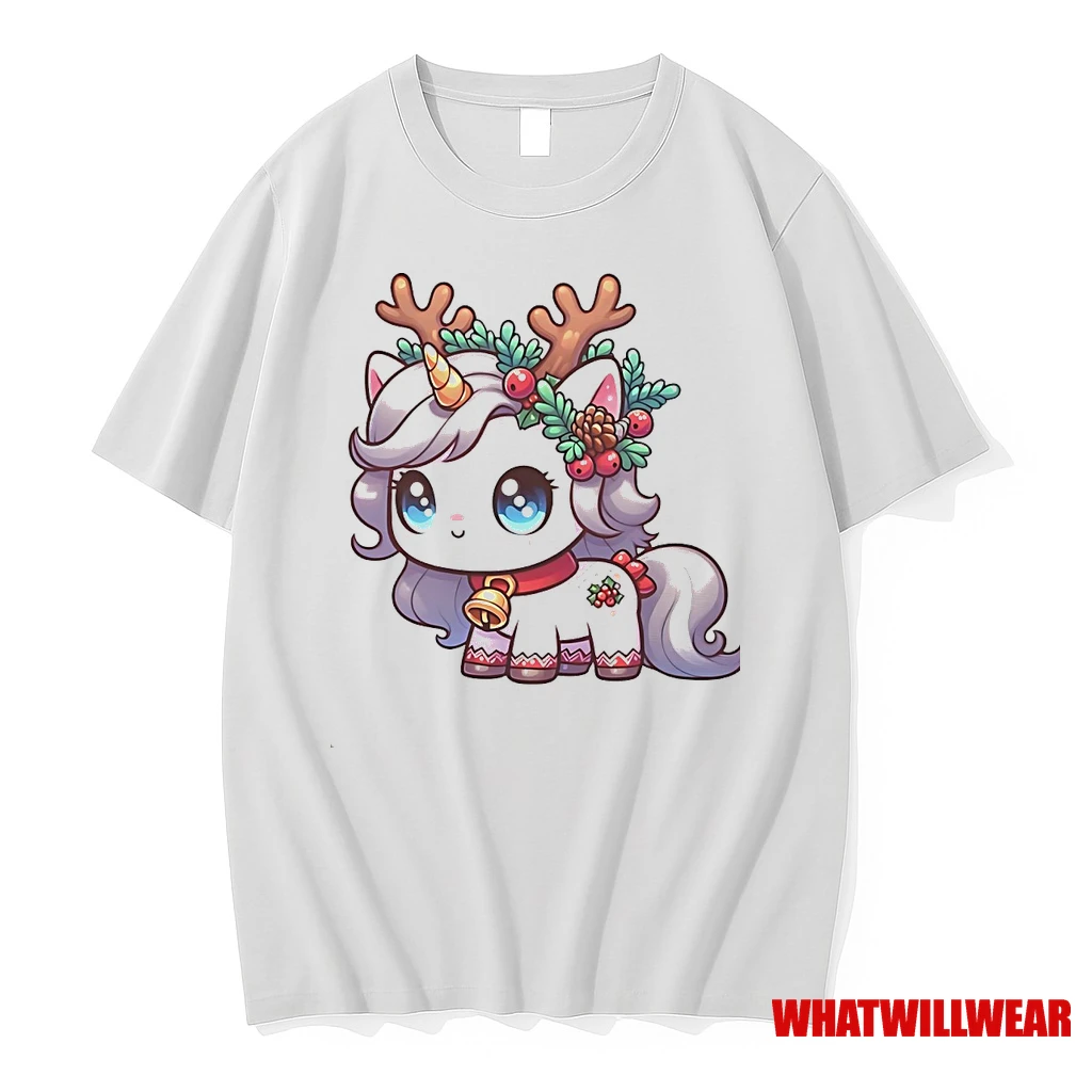 Reindeer Unicorn Holly Pinecone Christmas Shirts