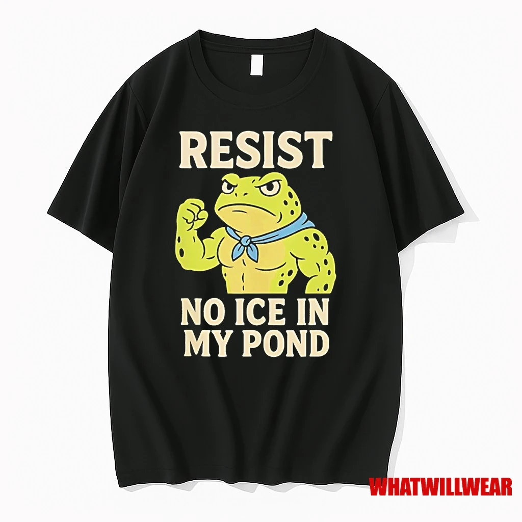 Resist No Ice In My Pond Portland Frog Protest Anti Ice Shirts