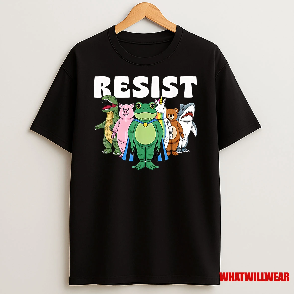 Resist No King Portland Frog Costume Activists Group Frog Shirts