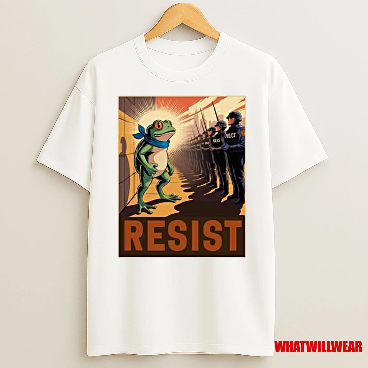 Resist Police Portland Frog Protest Vintage Shirts