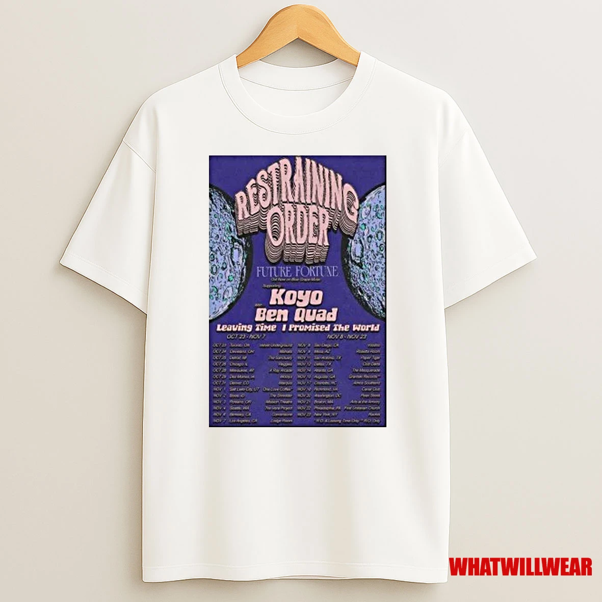 Restraining Order Tour October And November 2025 Shirts