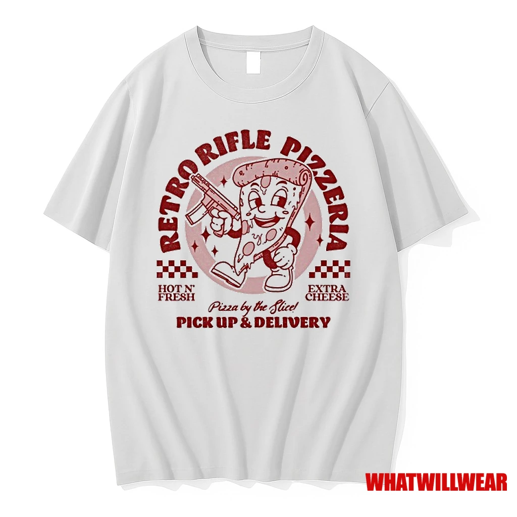 Retro Rifle Pizzeria Pick Up And Delivery Hot N Fresh Extra Cheese Extra Cheesy Shirts
