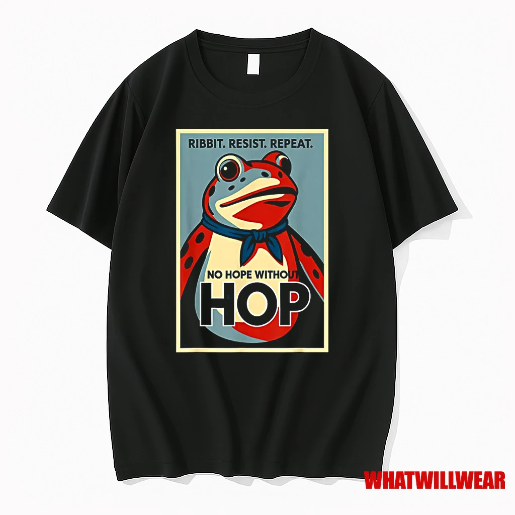 Ribbit Resist Repeat No Hope Without Hop Portland Frog Shirts
