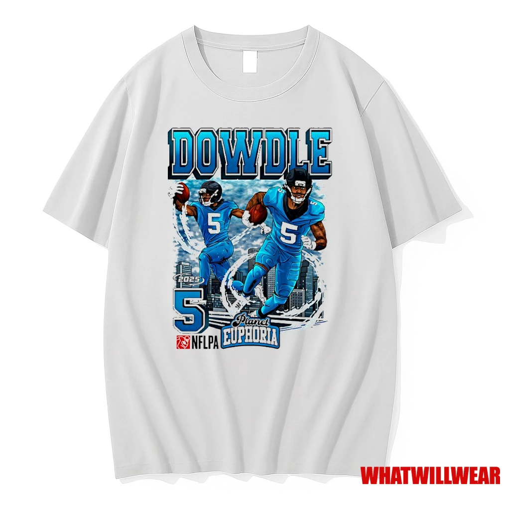 Rico Dowdle 5 Carolina Panthers Football Running Back Comic Shirts