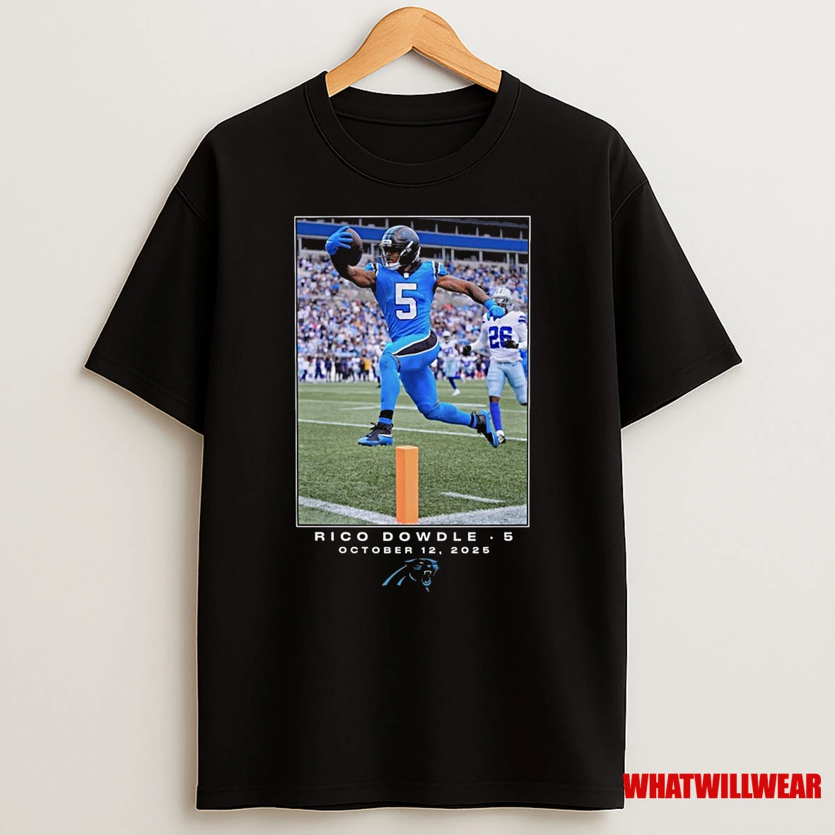 Rico Dowdle Carolina Panthers Nfl Flash Features Week 6 October 12 2025 Shirts