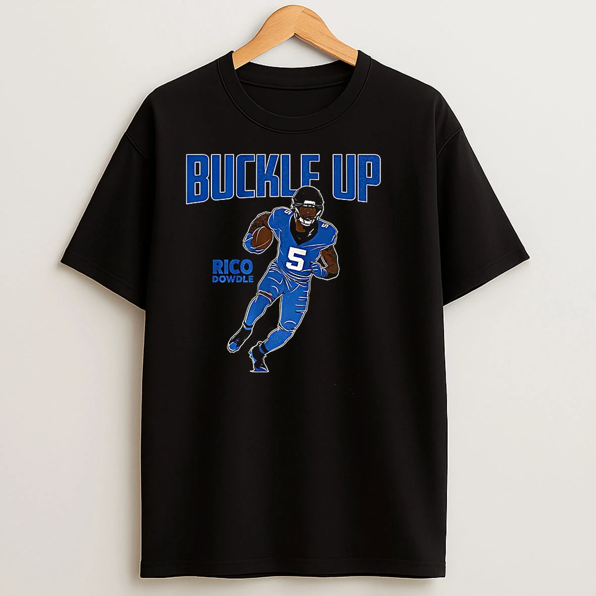 Rico Dowdle Carolina Panthers Football Buckle Up T Shirts