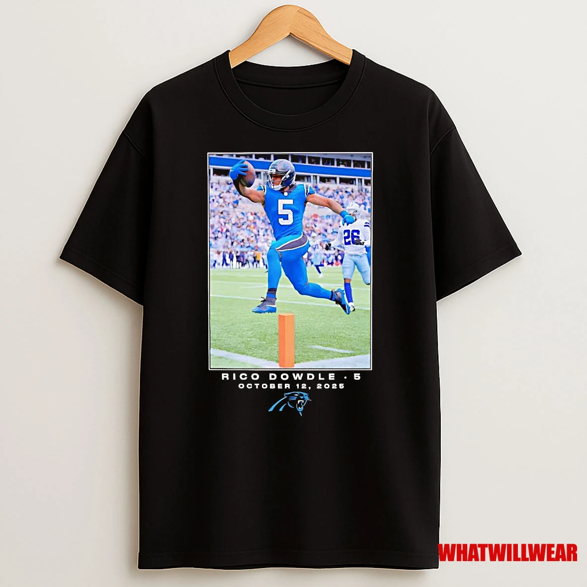 Rico Dowdle Nfl Flash Features Week 6 Carolina Panthers Shirts