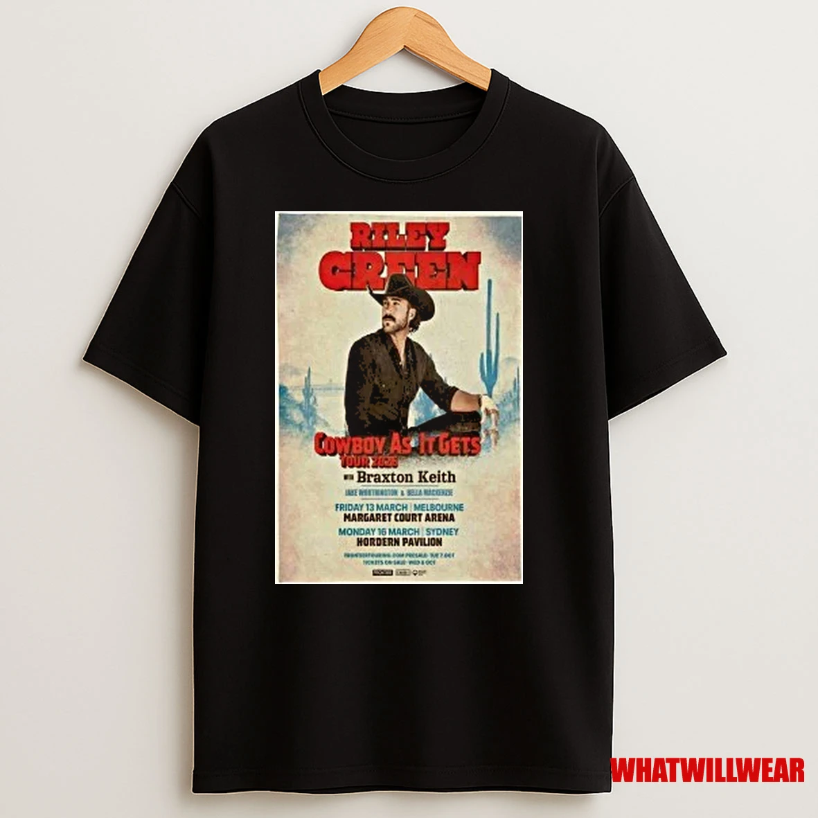 Riley Green Cowboy As It Gets Tour 2026 Shirts