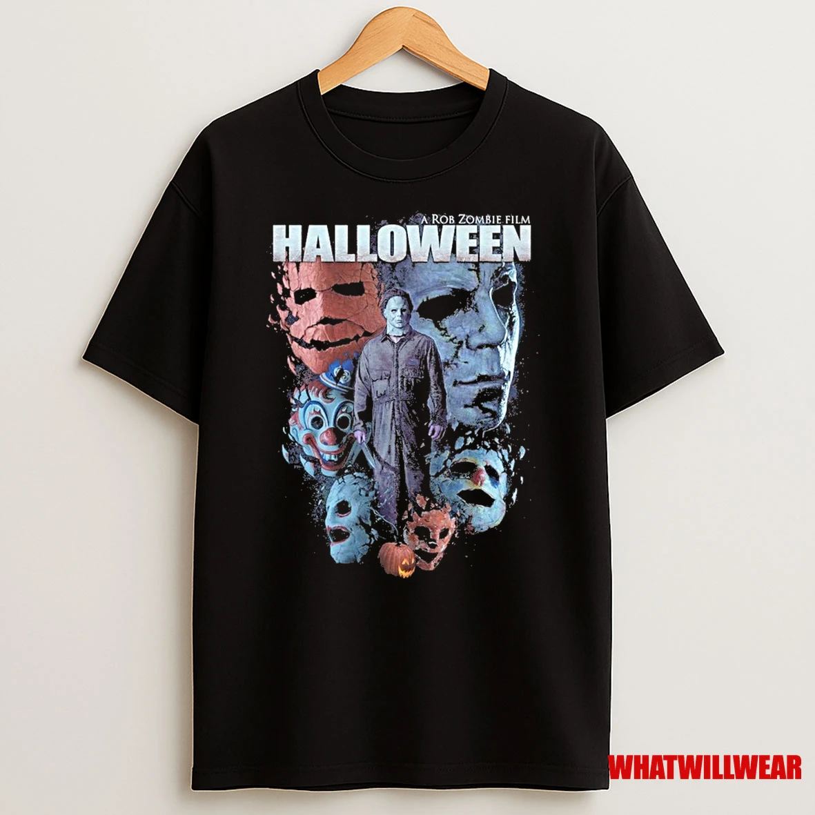 Rob Zombies Halloween Michael Myers And Masks Collage Shirts