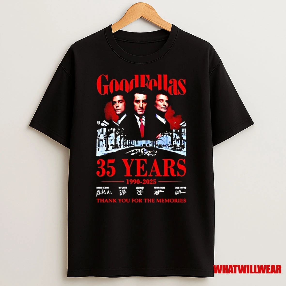 Robert De Niro Ray Liutta Joe Pesci Frank Sivere Paul Sorving Goodfellas 35 Years Signature Shirts