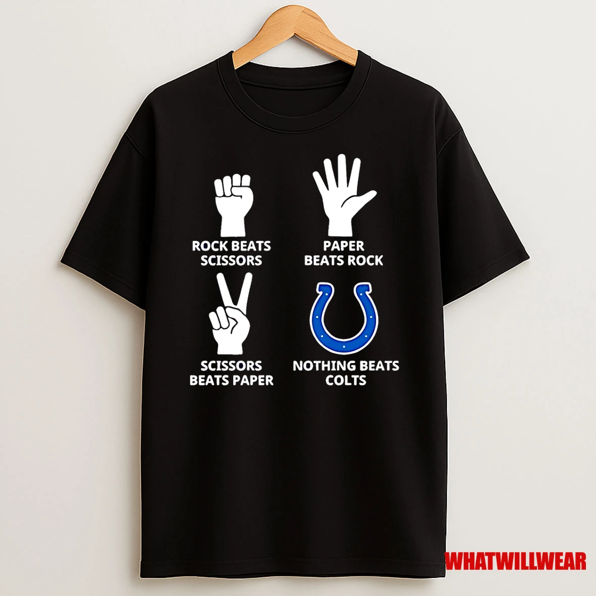 Rock Paper Scissors Nothing Beats Indianapolis Colts Nfl 2025 Logo Shirts