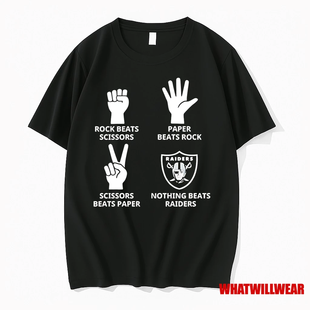 Rock Paper Scissors Nothing Beats Las Vegas Raiders Nfl 2025 Logo Shirts
