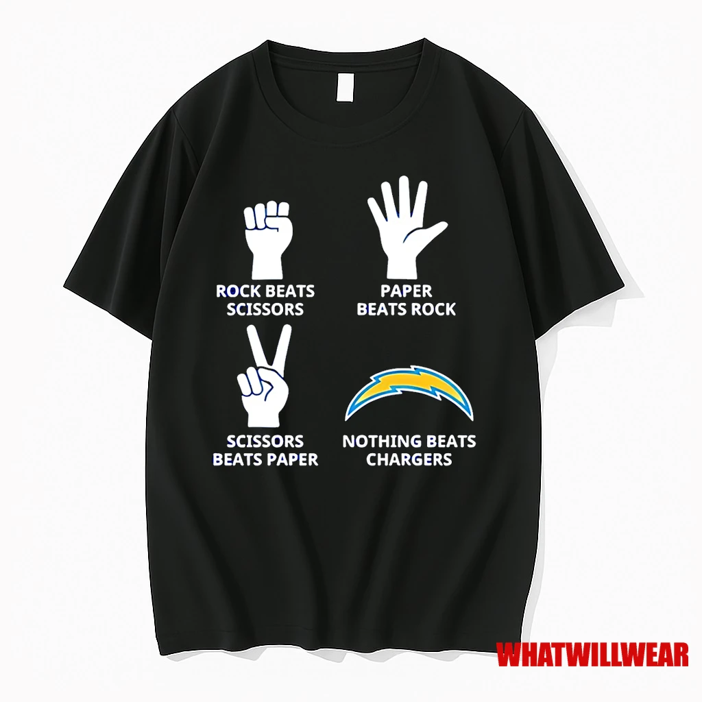 Rock Paper Scissors Nothing Beats Los Angeles Chargers Nfl 2025 Logo Shirts
