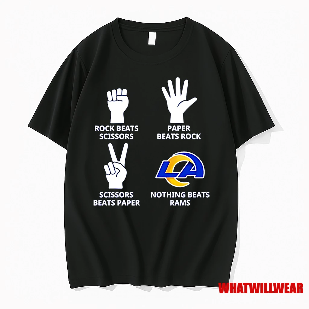 Rock Paper Scissors Nothing Beats Los Angeles Rams Nfl 2025 Logo Shirts