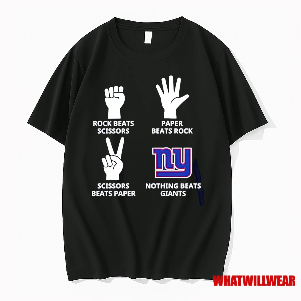 Rock Paper Scissors Nothing Beats New York Giants Nfl 2025 Logo Shirts