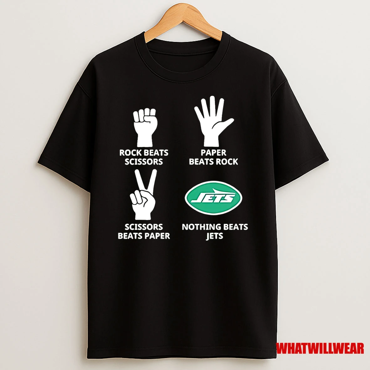 Rock Paper Scissors Nothing Beats New York Jets Nfl 2025 Logo Shirts