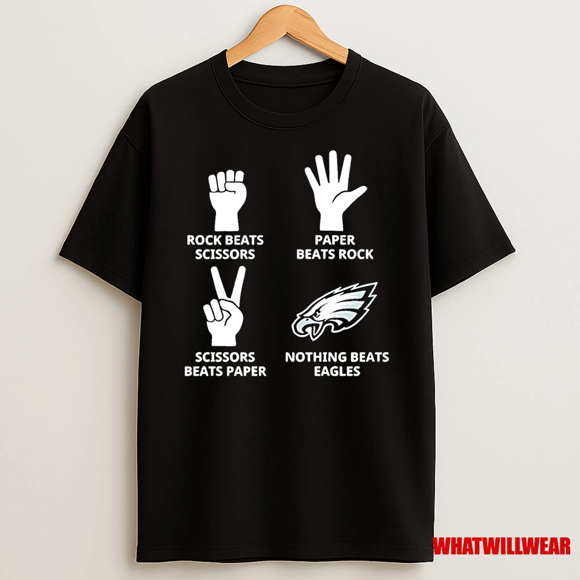 Rock Paper Scissors Nothing Beats Philadelphia Eagles Nfl 2025 Logo Shirts